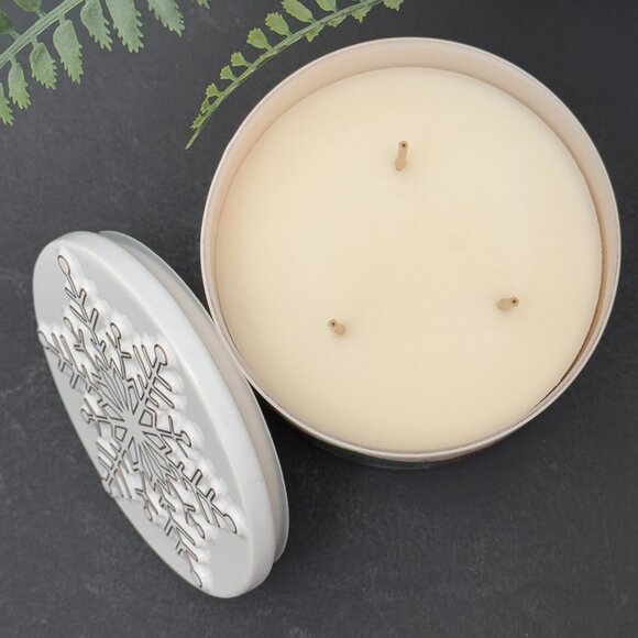 BBW Feliz Navidad Champurrado White Barn Bath & Body Works 3 Wick Candle - Picture 7 of 12